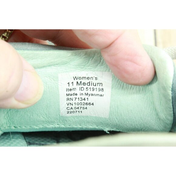 LL Bean Eco Bay Green Nubuck Leather Lace Up Casual Oxford Shoes Size 11 M - Picture 10 of 11